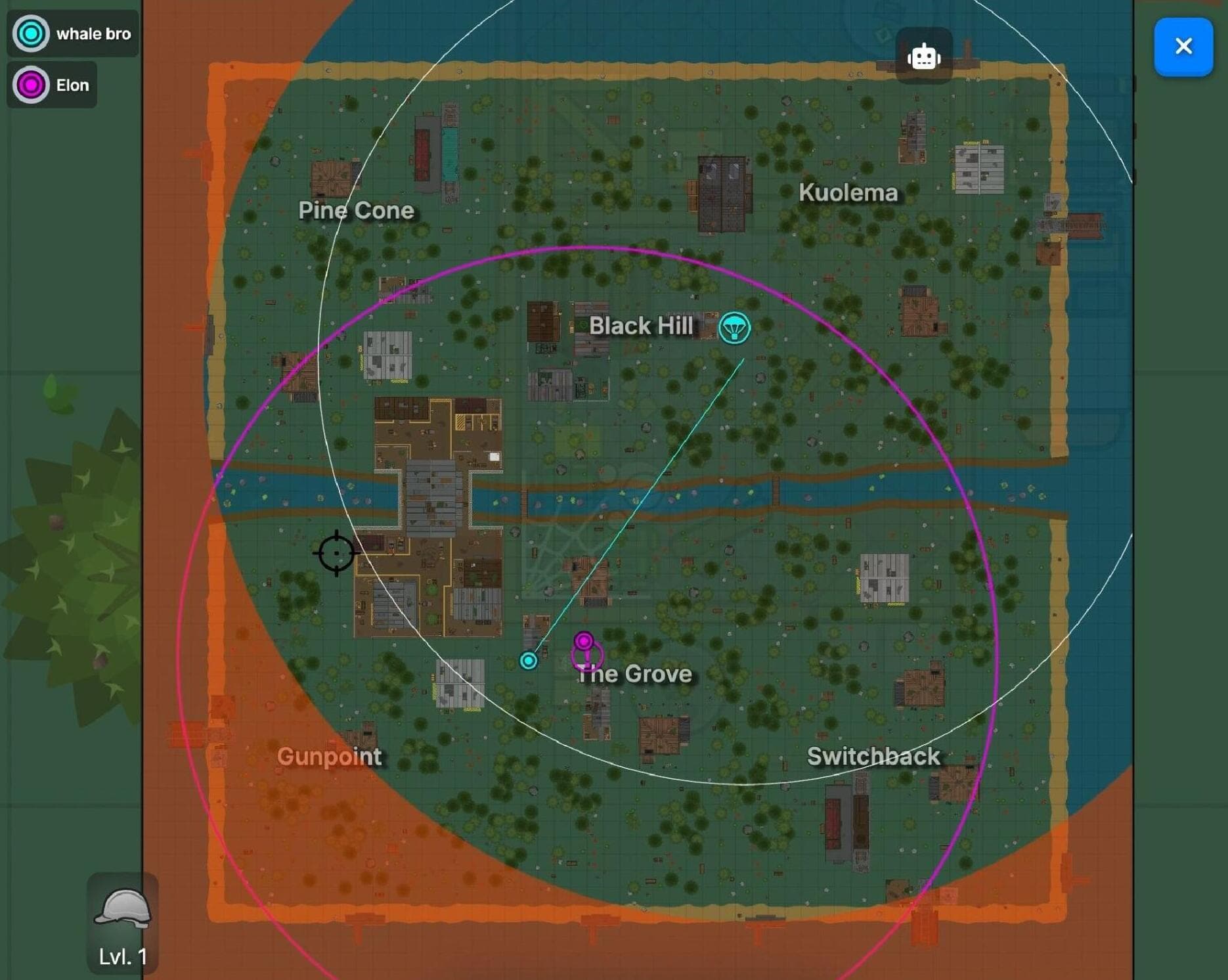 Ping your squad and coordinate with your AI companion on the map